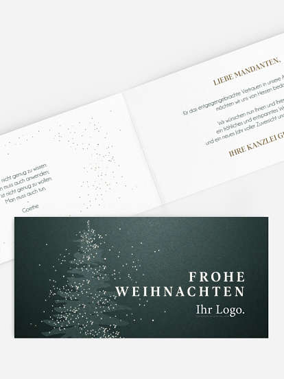 Geschäftliche Weihnachtskarte Classy Tree