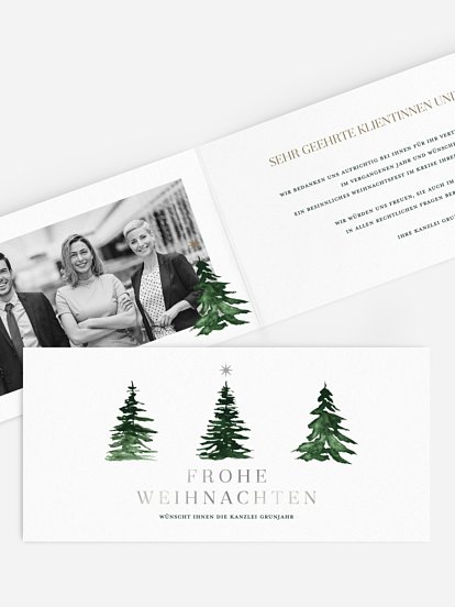 Geschäftliche Weihnachtskarte The Three
