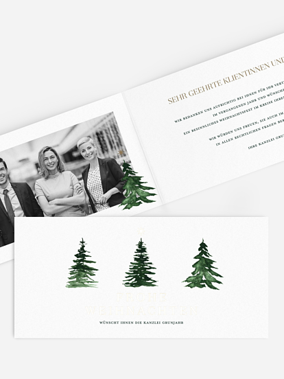 Geschäftliche Weihnachtskarte The Three