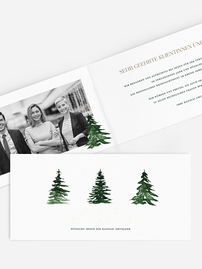 Geschäftliche Weihnachtskarte The Three