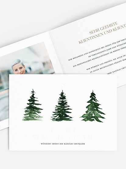 Geschäftliche Weihnachtskarte The Three