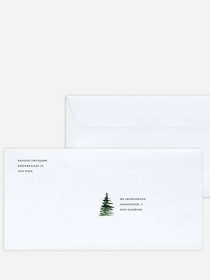 Bedruckte Umschläge geschäftl. Weihnachten Abstract Trees
