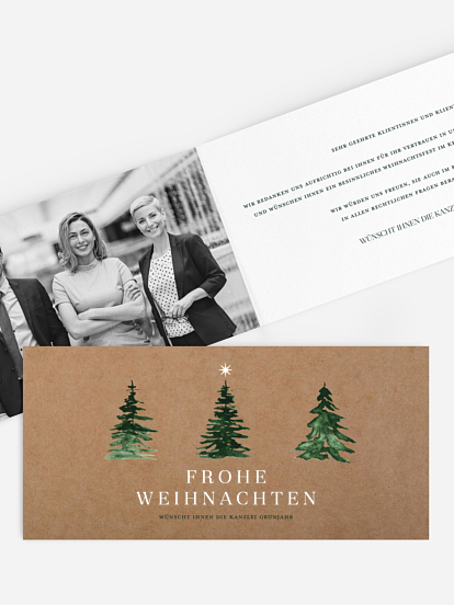 Geschäftliche Weihnachtskarte Abstract Trees