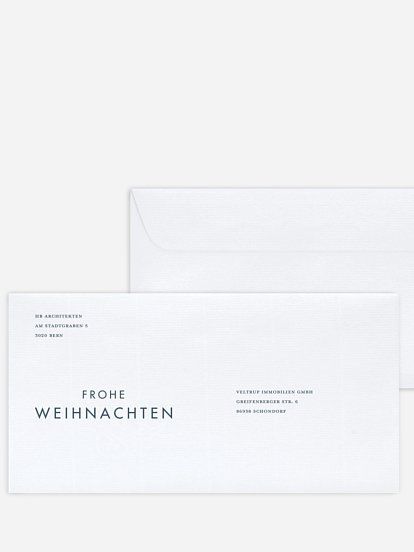 Bedruckte Umschläge geschäftl. Weihnachten Papiertannenbaum