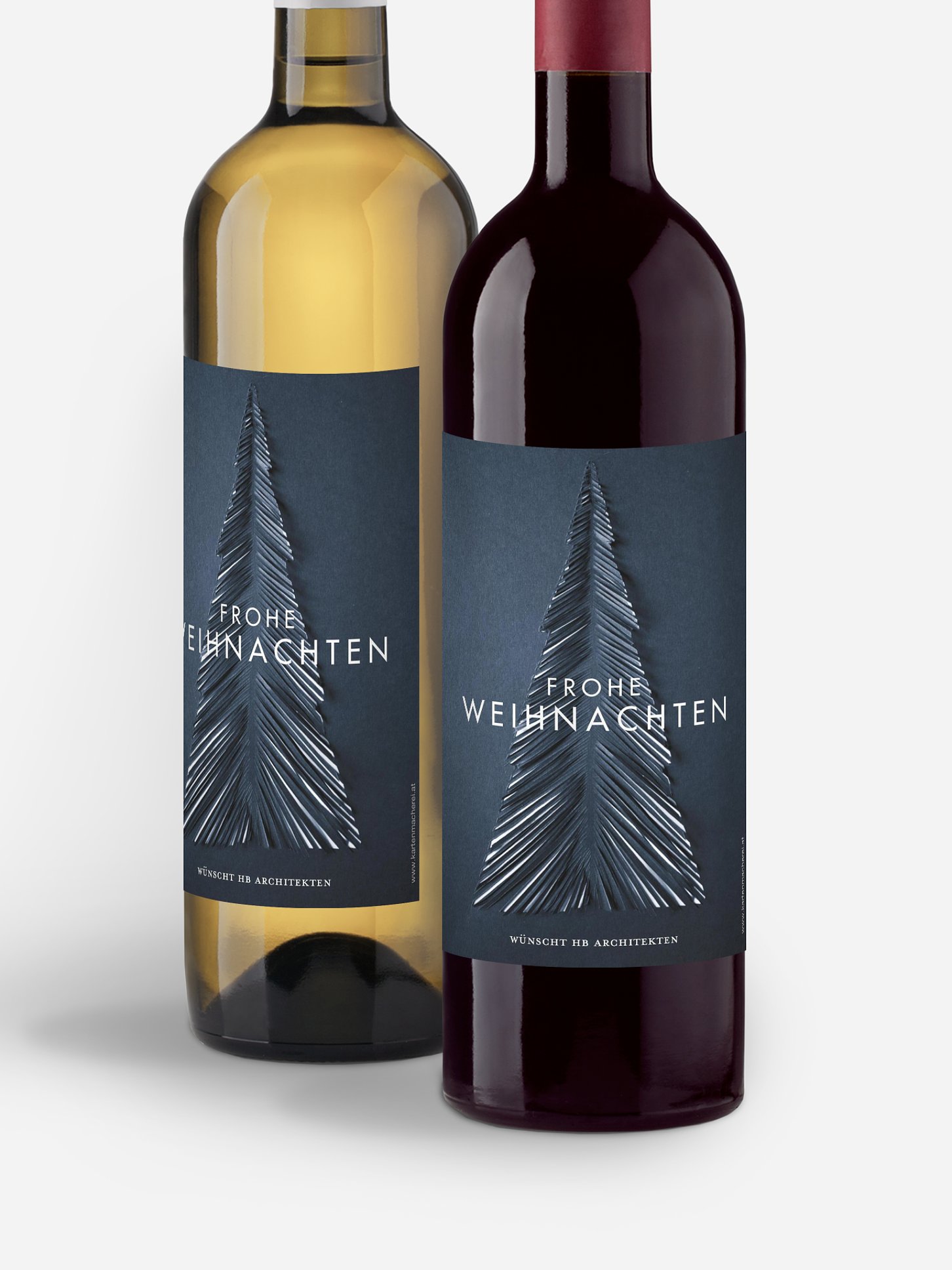 Flaschenetikett geschäftlich Papiertannenbaum Lack