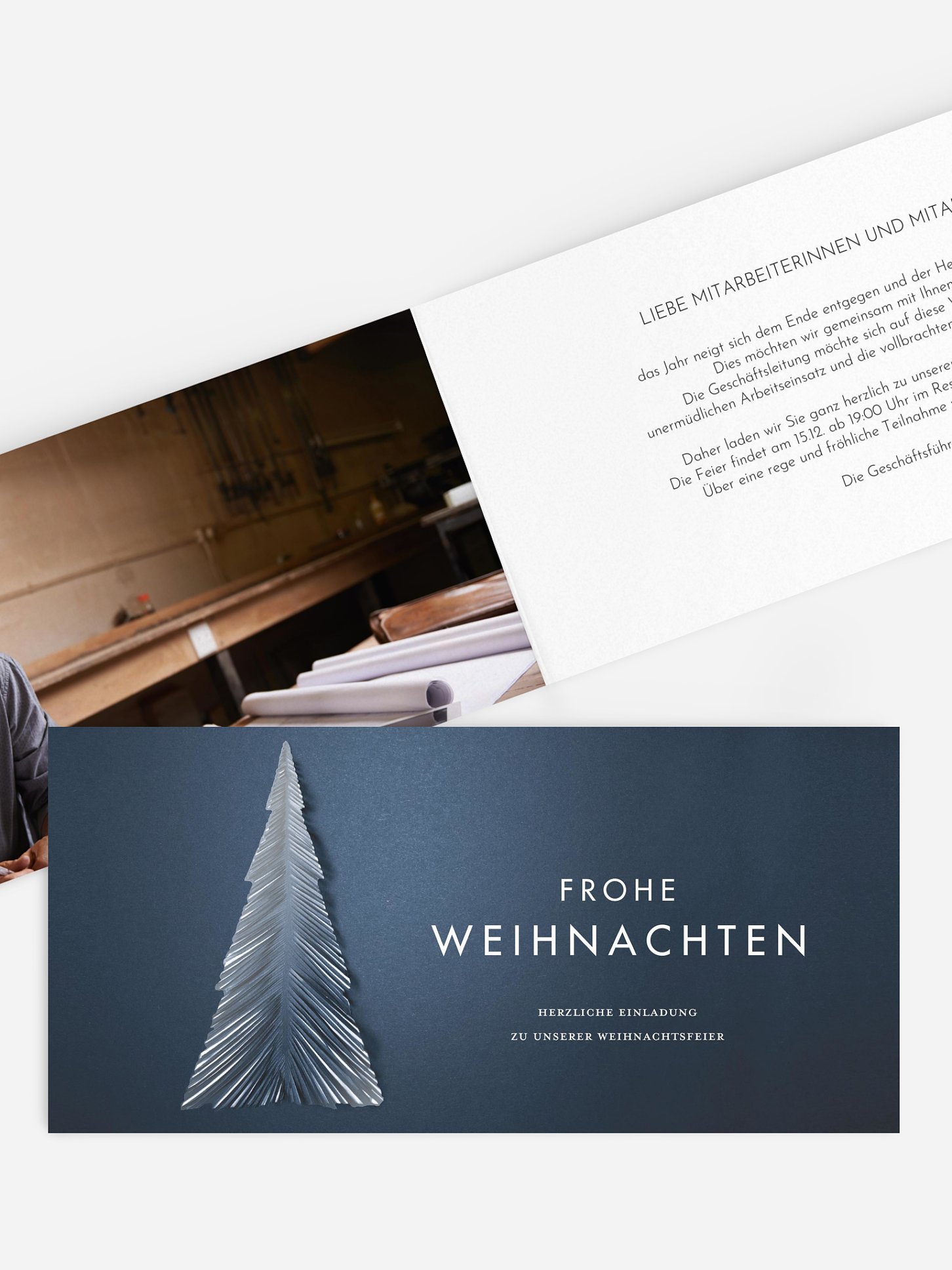 Weihnachtsfeier Papiertannenbaum