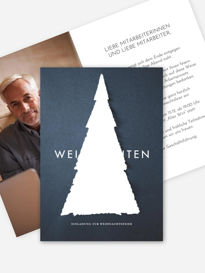 Weihnachtsfeier Papiertannenbaum