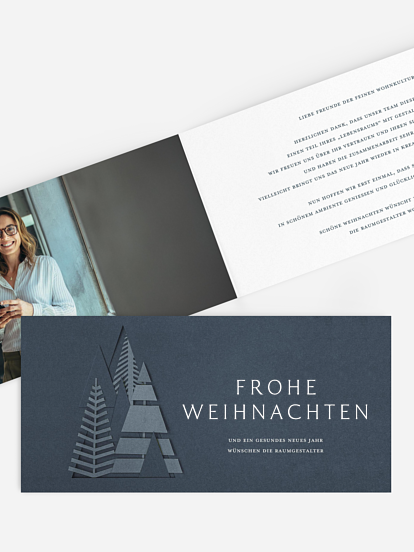 Geschäftliche Weihnachtskarte Chic Silhouette