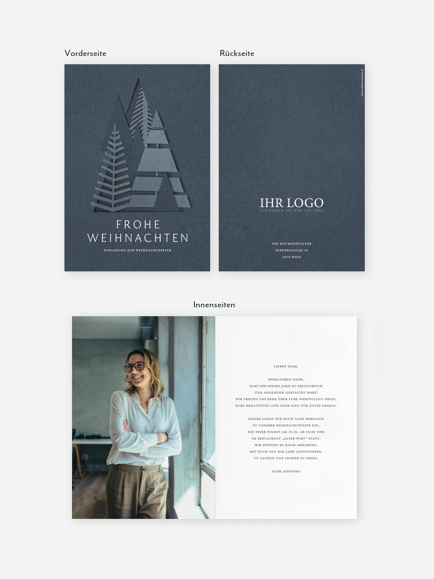Weihnachtsfeier Chic Silhouette