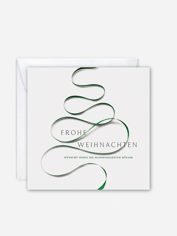 Geschäftliche Weihnachtskarte Ribbon Tree