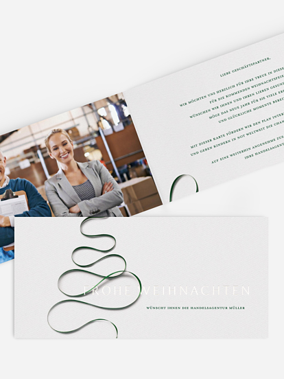 Spendenkarten Geschäftlich Ribbon Tree