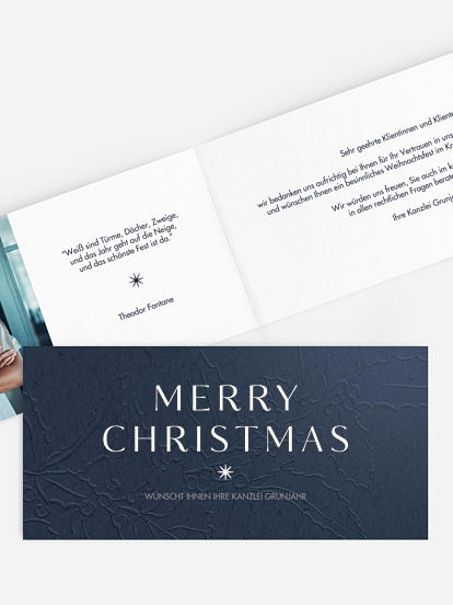 Geschäftliche Weihnachtskarte Christmas Star