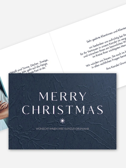 Geschäftliche Weihnachtskarte Christmas Star