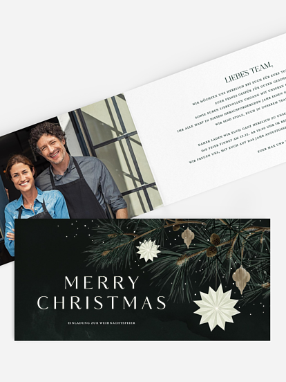 Weihnachtsfeier Frosty Pine