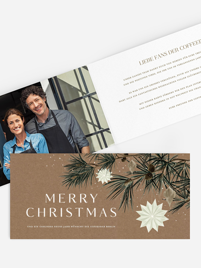 Spendenkarten Geschäftlich Frosty Pine