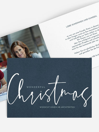 Geschäftliche Weihnachtskarte Christmas Note