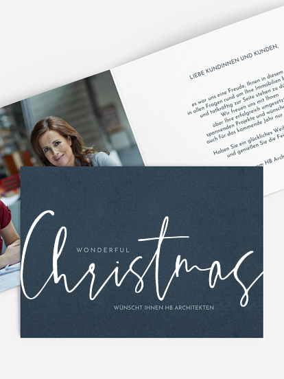 Geschäftliche Weihnachtskarte Christmas Note