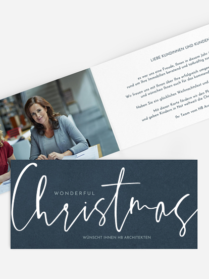 Spendenkarten Geschäftlich Christmas Note