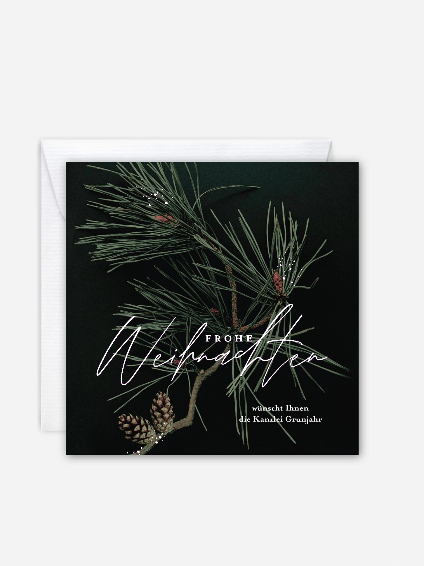 Geschäftliche Weihnachtskarte Modern Pine
