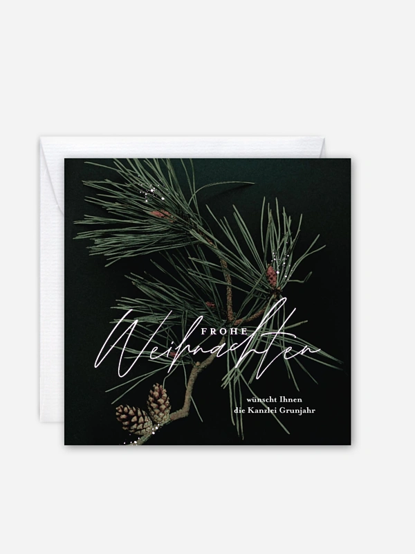 Geschäftliche Weihnachtskarte Modern Pine