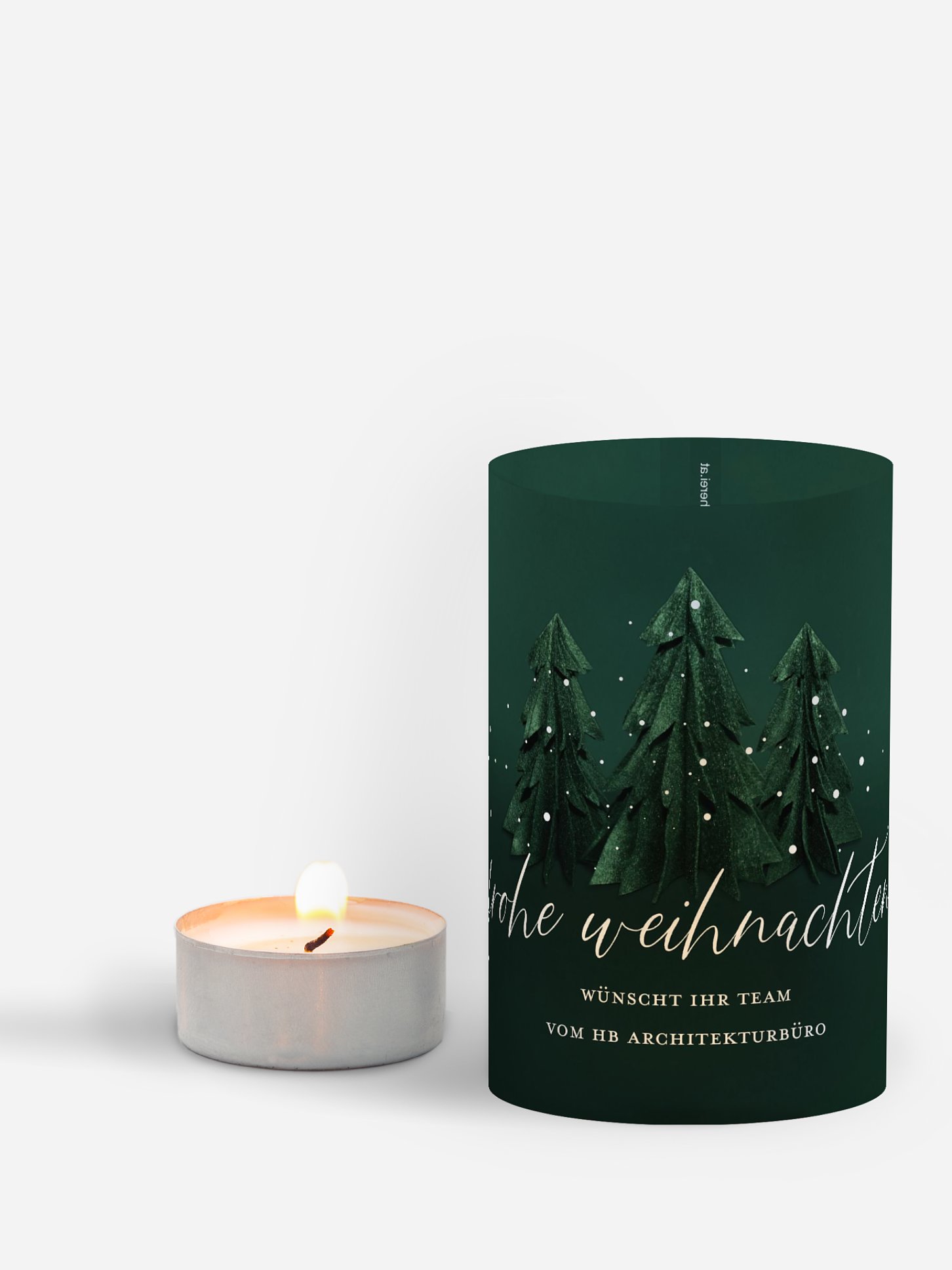 Windlicht Weihnachten Felt Forest