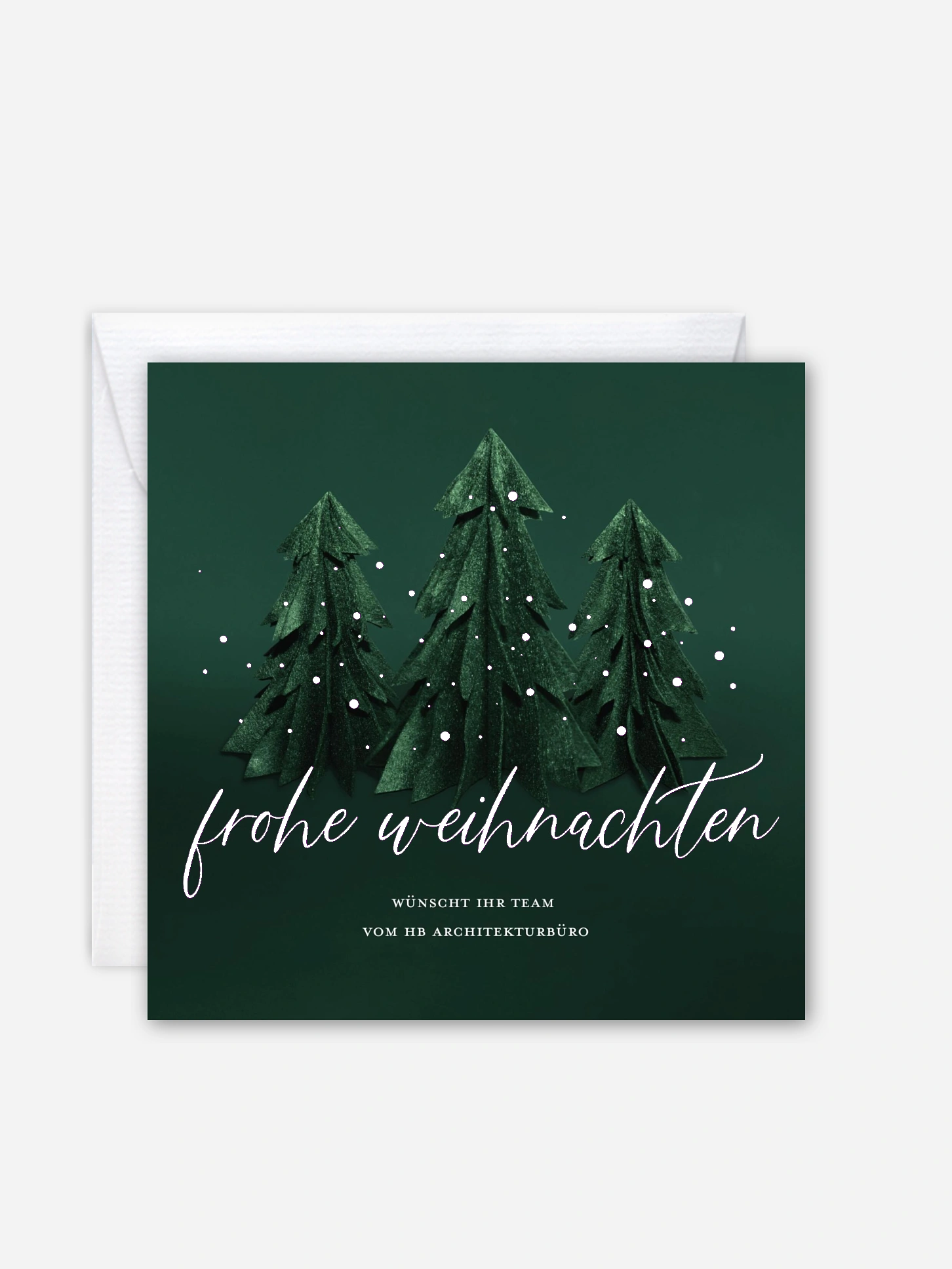 Geschäftliche Weihnachtskarte Felt Forest