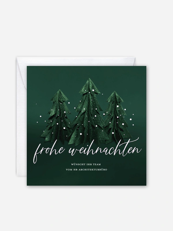 Geschäftliche Weihnachtskarte Felt Forest