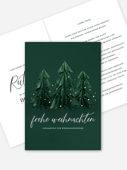 Weihnachtsfeier Felt Forest