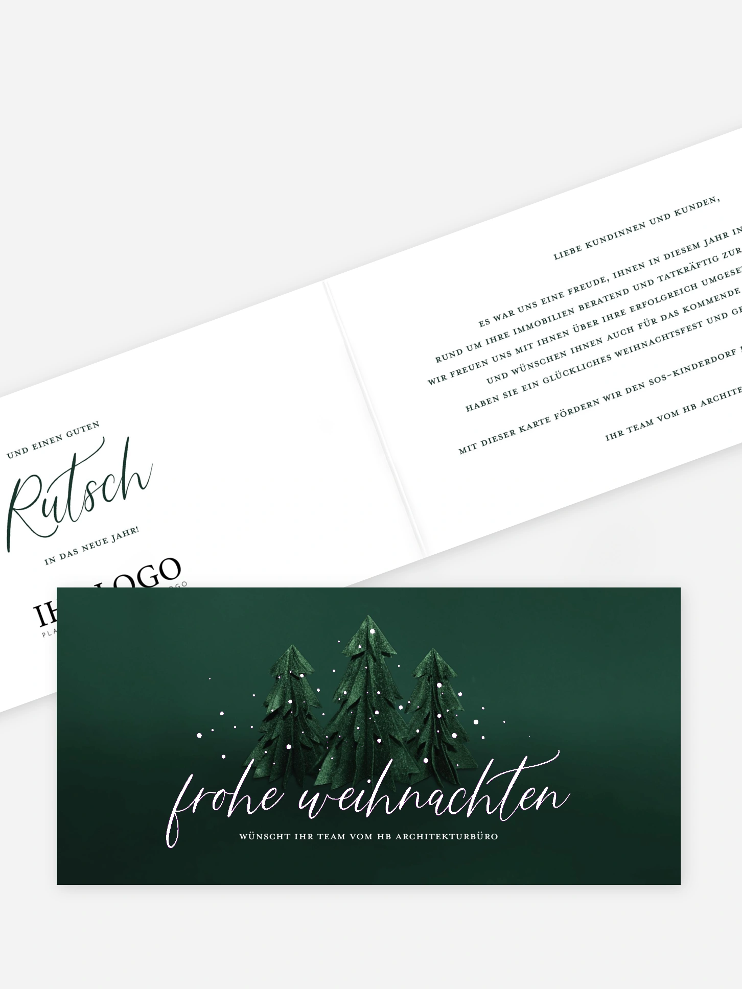 Spendenkarten Geschäftlich Felt Forest