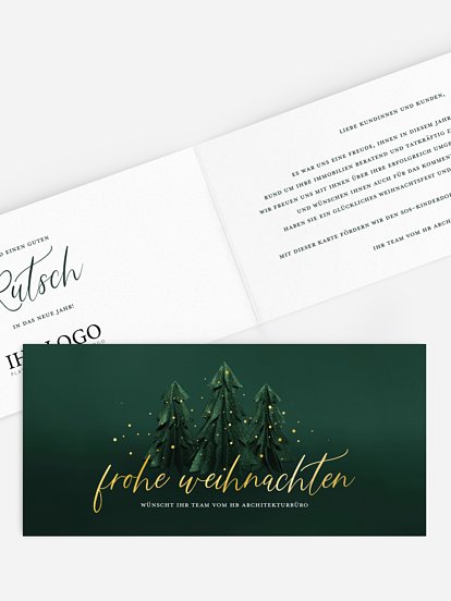 Spendenkarten Geschäftlich Felt Forest