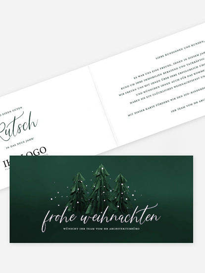 Spendenkarten Geschäftlich Felt Forest