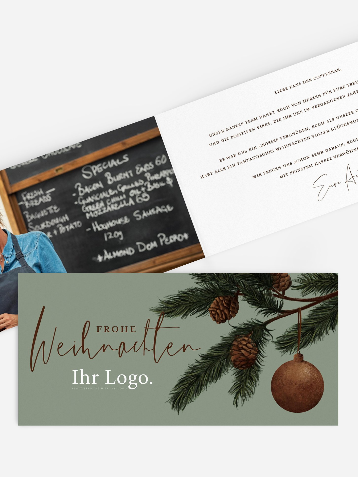 Geschäftliche Weihnachtskarte Rusty Charm