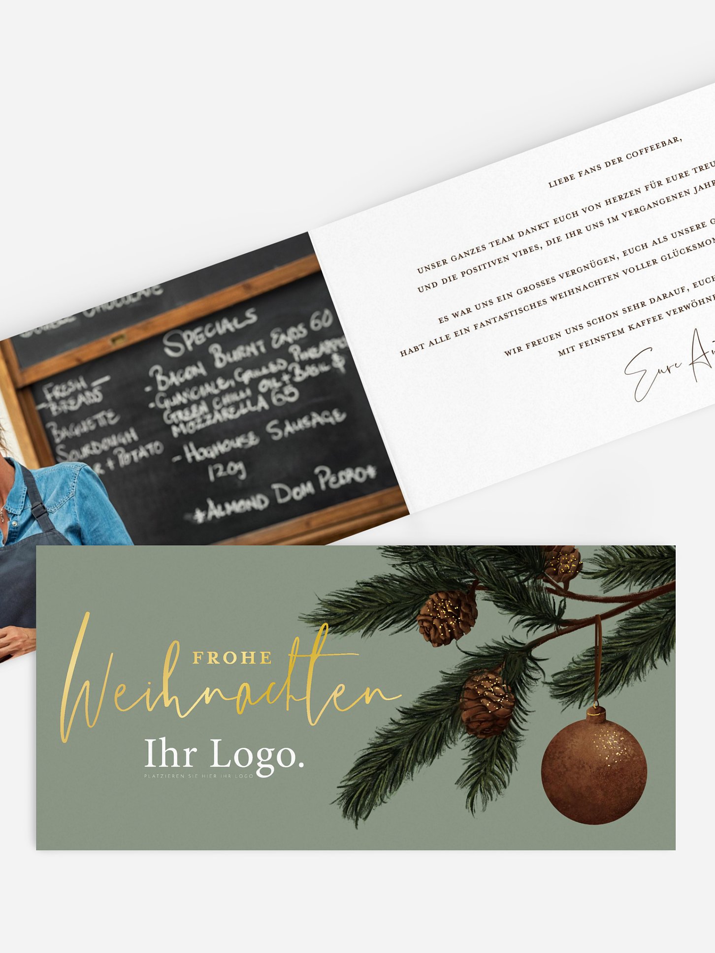 Geschäftliche Weihnachtskarte Rusty Charm