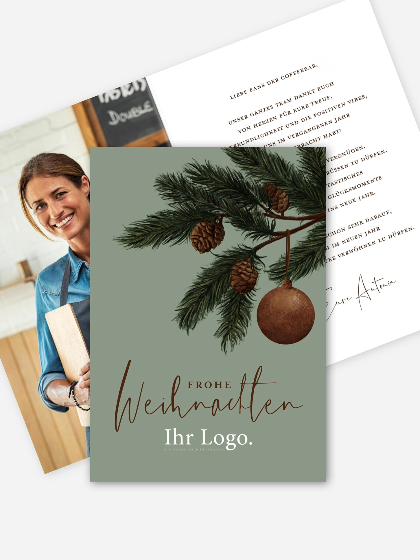 Geschäftliche Weihnachtskarte Rusty Charm