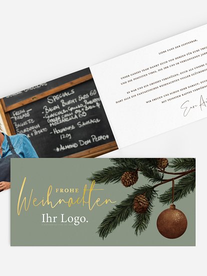 Geschäftliche Weihnachtskarte Rusty Charm