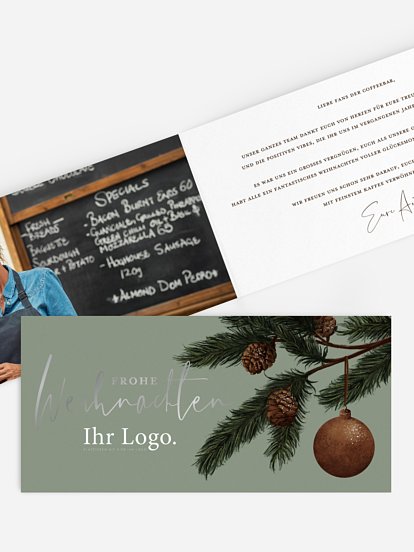 Geschäftliche Weihnachtskarte Rusty Charm