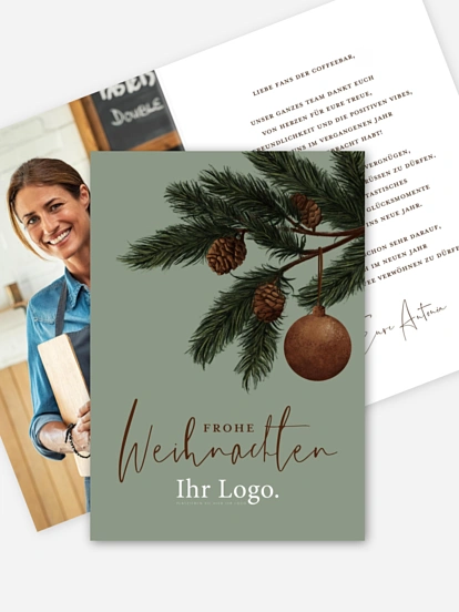 Geschäftliche Weihnachtskarte Rusty Charm