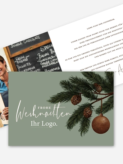 Geschäftliche Weihnachtskarte Rusty Charm