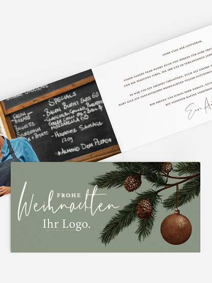 Geschäftliche Weihnachtskarte Rusty Charm