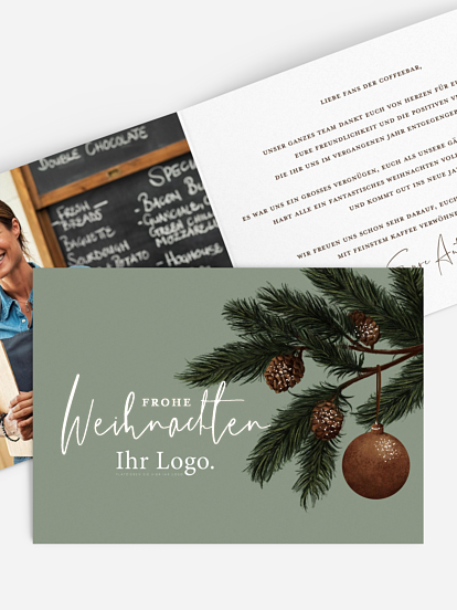 Geschäftliche Weihnachtskarte Rusty Charm