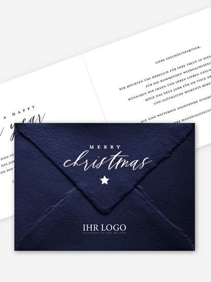 Geschäftliche Weihnachtskarte Letter from Santa