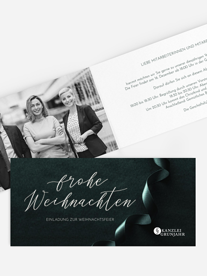 Weihnachtsfeier Satinband