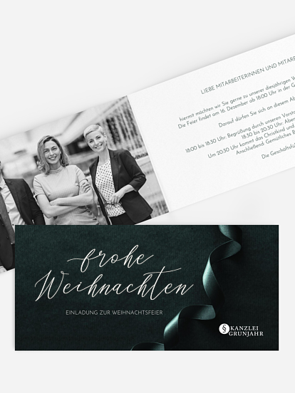 Weihnachtsfeier Satinband