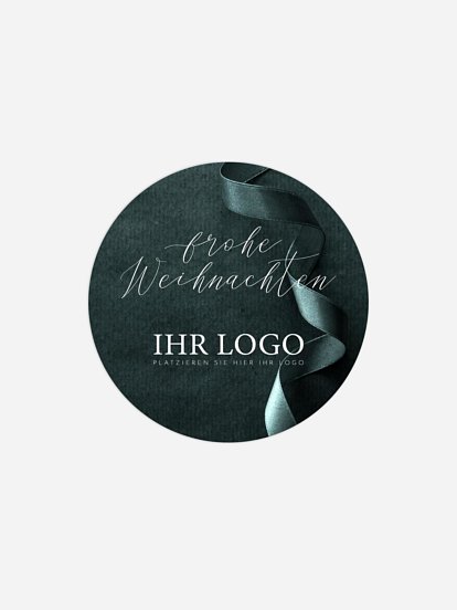 Geschenkaufkleber Geschäftlich Satinband