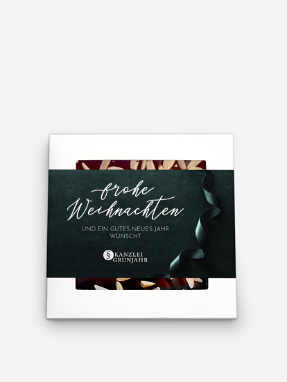 Schokobox geschäftlich Satinband