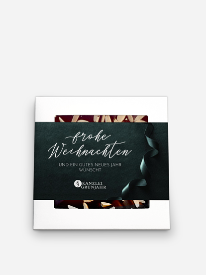 Schokobox geschäftlich Satinband