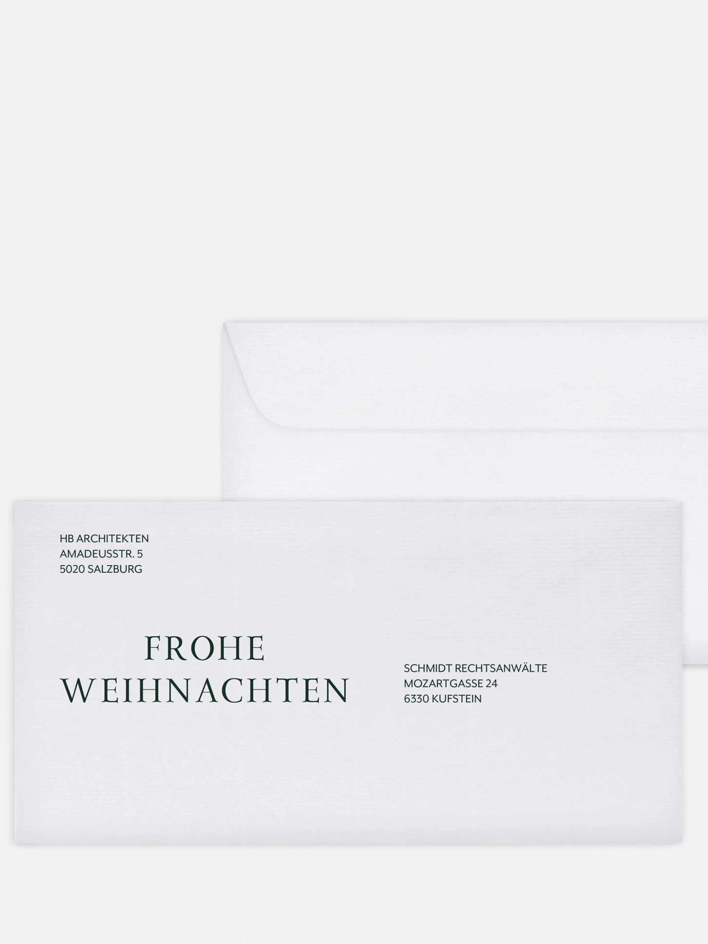 Bedruckte Umschläge geschäftl. Weihnachten Geprägt