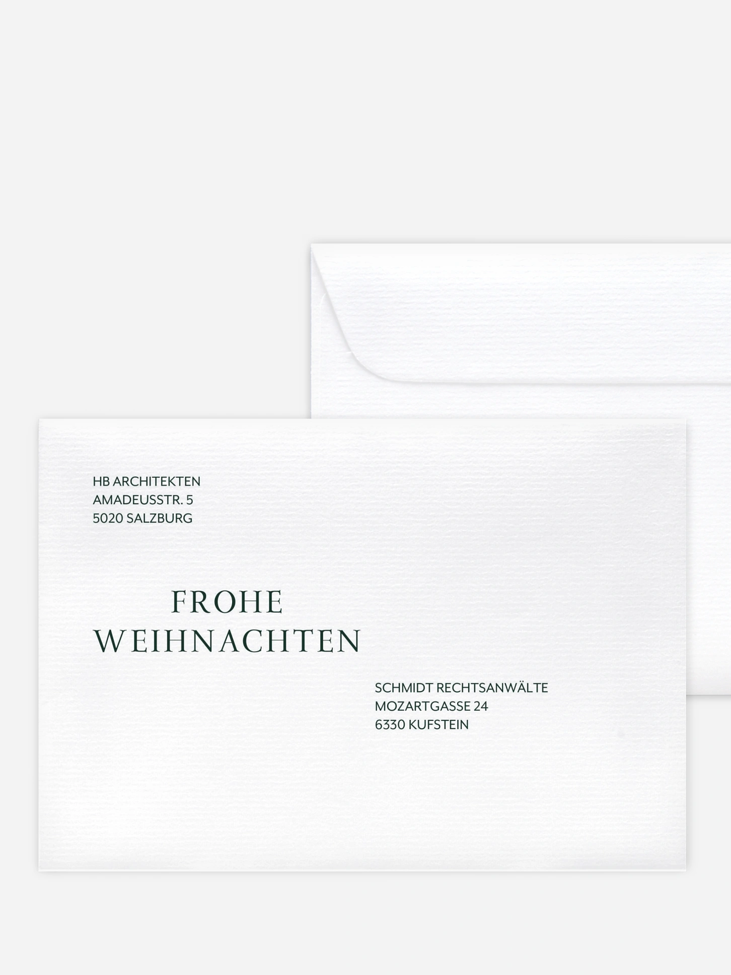 Bedruckte Umschläge geschäftl. Weihnachten Geprägt