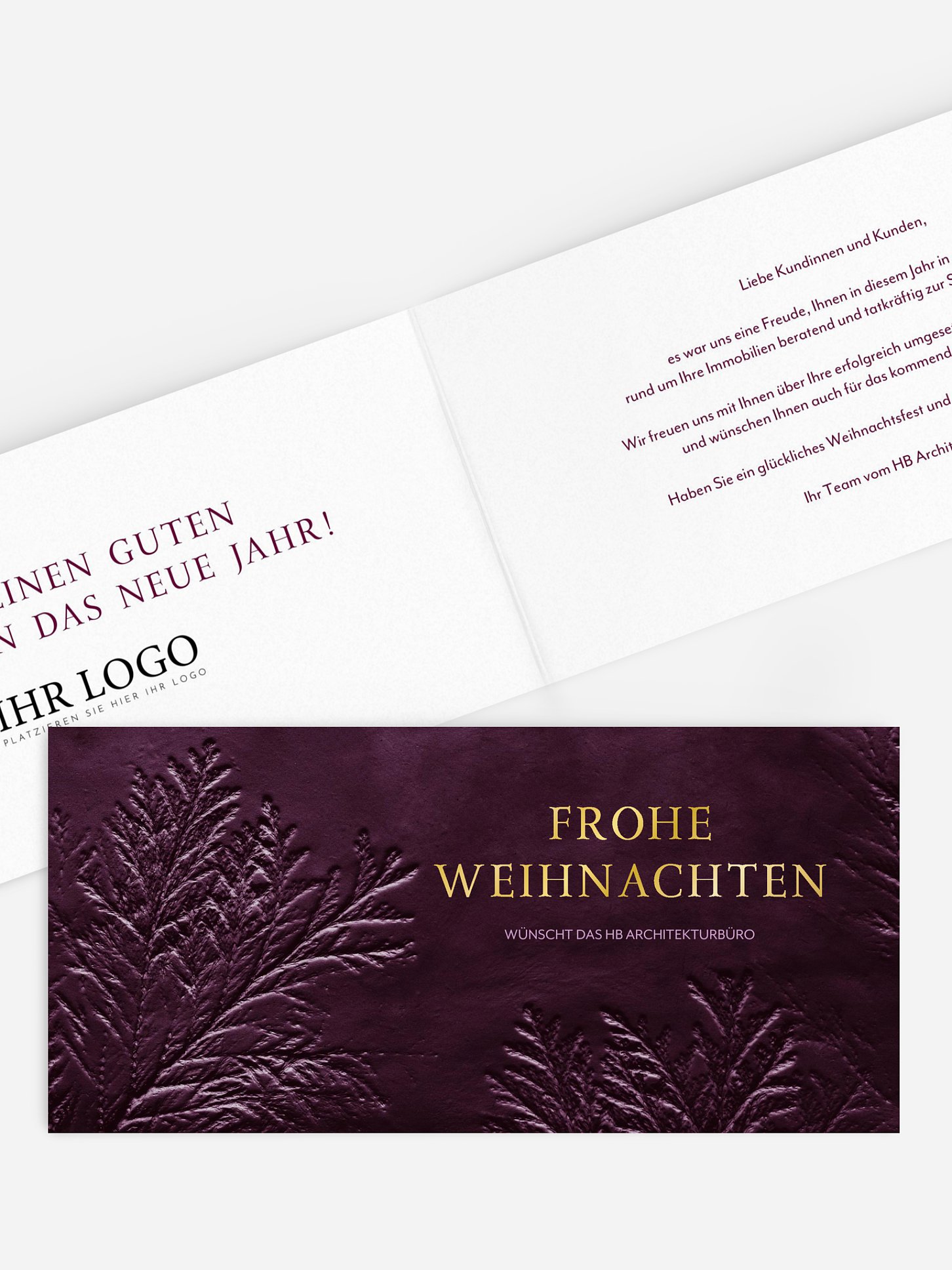 Geschäftliche Weihnachtskarte Geprägt