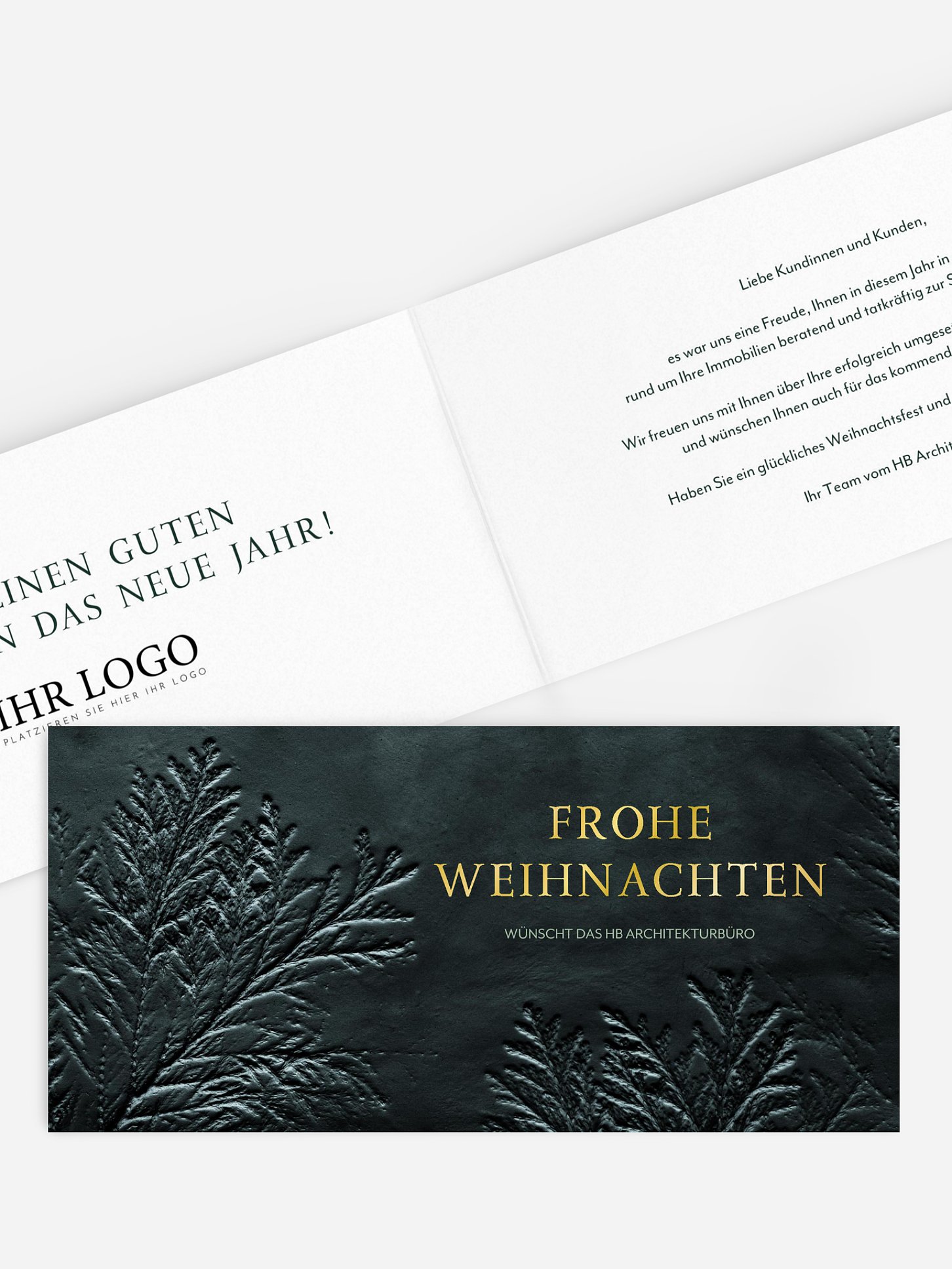 Geschäftliche Weihnachtskarte Geprägt